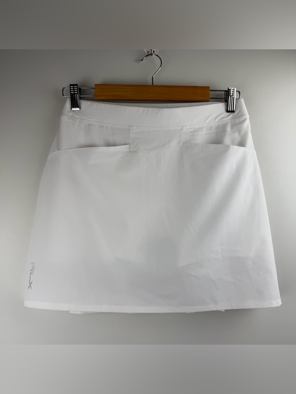 RLX Ralph Lauren Women’s Golf Tennis Skort White Back Pleats Pockets Sz S NWT